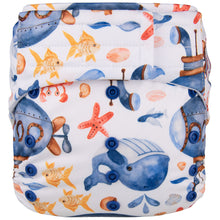 Load image into Gallery viewer, Elf Diaper H&L pocket with insert, Submarine Adventures