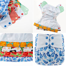 Load image into Gallery viewer, Elf Diaper Butterfly Tabs pocket, Blue Hibiscus