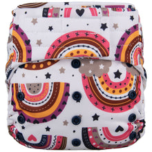 Load image into Gallery viewer, Elf Diaper H&L pocket with insert, Boho Rainbows