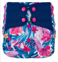 Load image into Gallery viewer, Elf Diaper Butterfly Tabs pocket, Pink leaves