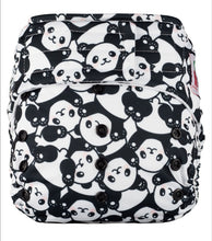 Load image into Gallery viewer, Elf Diaper H&L pocket with insert, Black&White Pandas