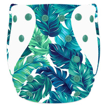 Load image into Gallery viewer, Elf Diaper Newborn AIO pocket, Green Leaves