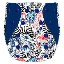 Load image into Gallery viewer, Elf Diaper Newborn AIO pocket, Zebra&Flamingo