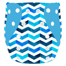 Load image into Gallery viewer, Elf Diaper Newborn AIO pocket, Chevron Blue