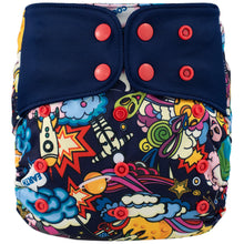 Load image into Gallery viewer, Lichtbaby pocket, Aliens. Includes 1 bamboo terry insert
