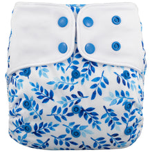Load image into Gallery viewer, Lichtbaby pocket, Blue Leaf. Includes 1 bamboo terry insert