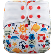 Load image into Gallery viewer, Lichtbaby pocket, Sailor. Includes 1 bamboo terry insert