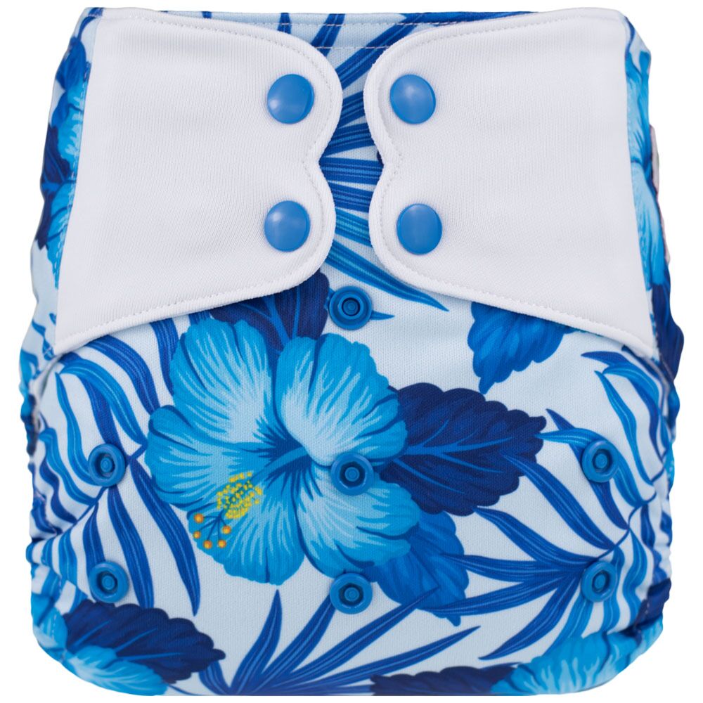 Elf Diaper Butterfly Tabs pocket, Blue Hibiscus
