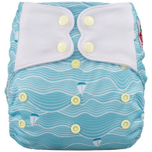 Load image into Gallery viewer, Elf Diaper Butterfly Tabs cover, Waves&amp;Sails
