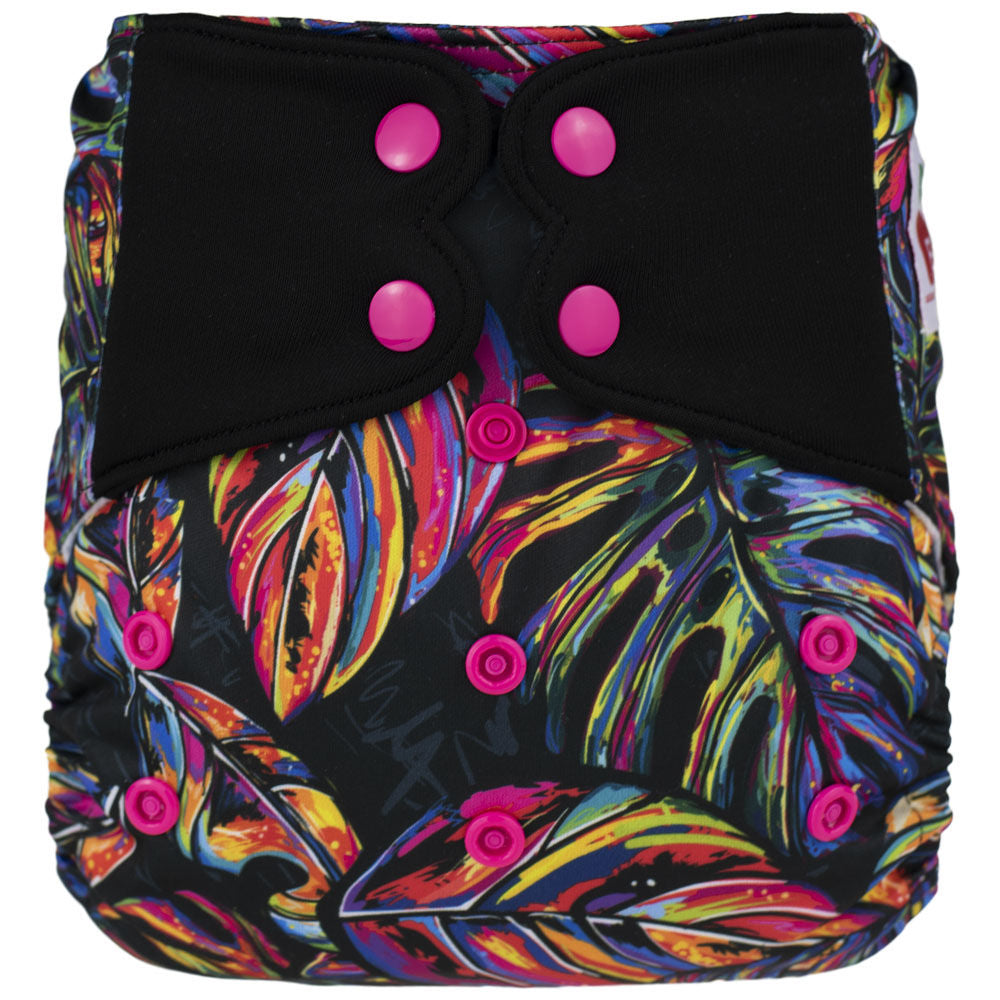 Elf Diaper Butterfly Tabs cover, Neon Tropical
