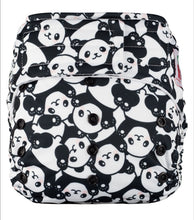 Load image into Gallery viewer, Elf Diaper H&amp;L pocket with insert, Black&amp;White Pandas
