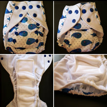 Load image into Gallery viewer, Elf Diaper Newborn AIO pocket, Fish&amp;Ships
