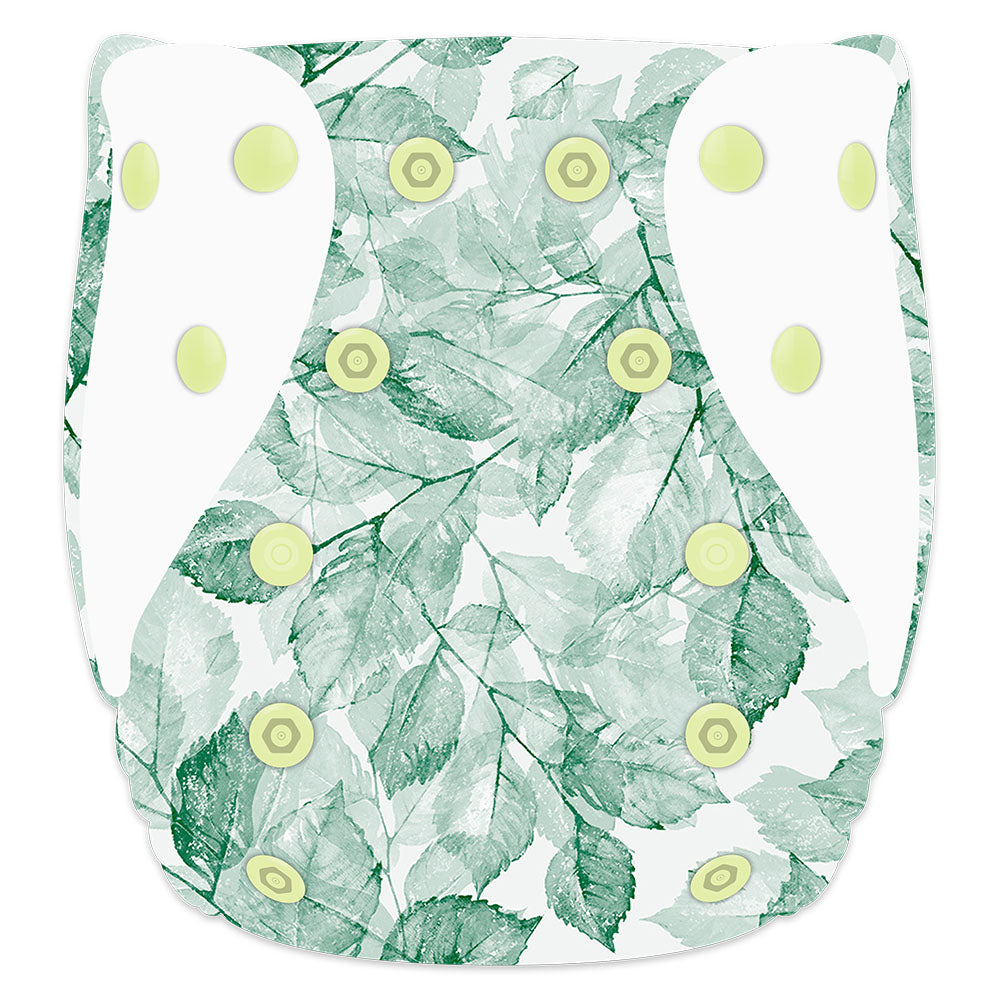 Elf Diaper Newborn AIO pocket, Spring Leaf