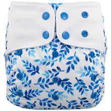 Load image into Gallery viewer, Lichtbaby pocket, Blue Leaf. Includes 1 bamboo terry insert

